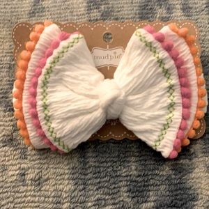 Mud Pie Pom Pom Bow Headband
